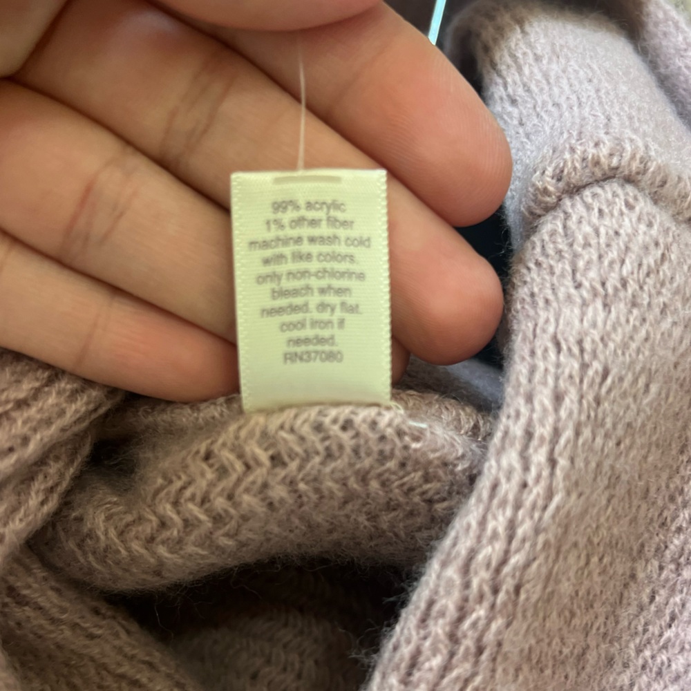 Cato Mauve Hooded Poncho with Fringe - Picture 11 of 12